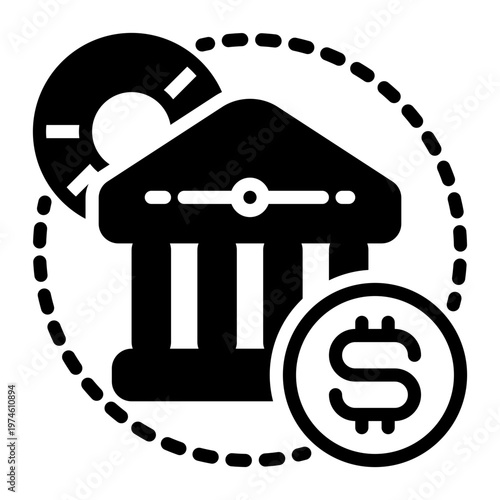 deposit icon, glyph icon style