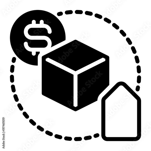 Price Tag icon, glyph icon style