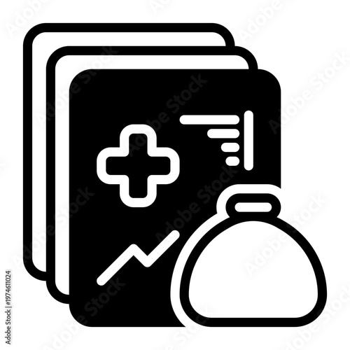 Retirement icon, glyph icon style