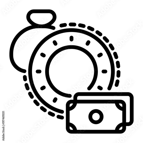 Money icon, line icon style