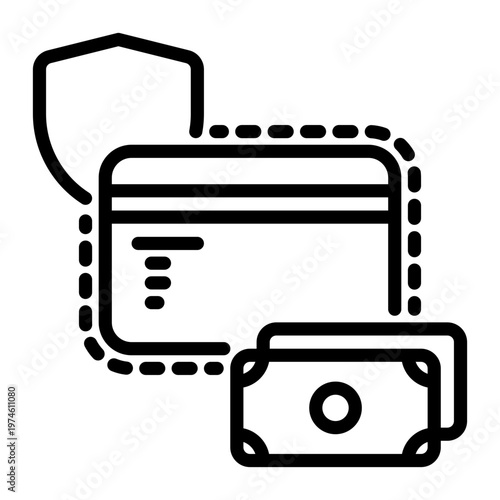 Payment icon, line icon style