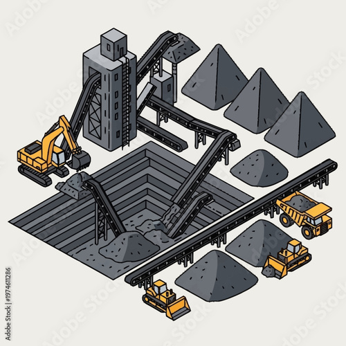 construction site with building blocks