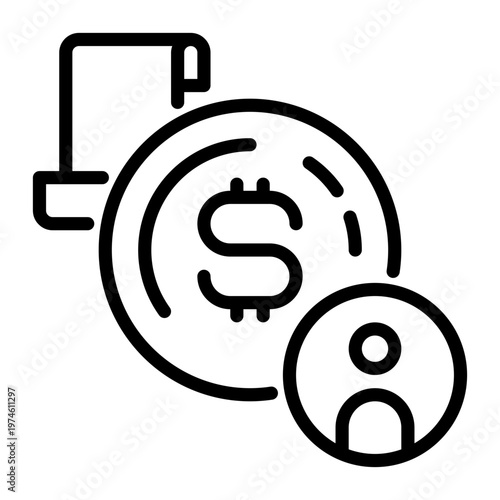 fund icon, line icon style