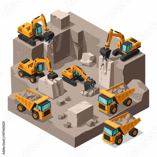 construction site with crane