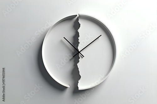 Broken Clock Symbolizing Time Running Out