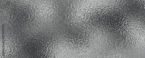 Silver foil texture background with light reflection. Vector realistic illustration of chrome metal surface with glitter gradient effect, abstract shiny texture, translucent glass, platinum wallpaper