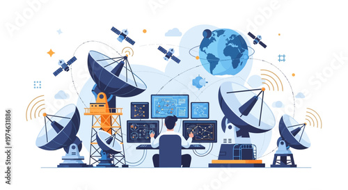 Satellite Communication Control Center Operations.