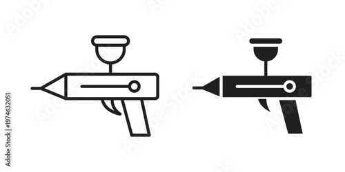 Airbrush icon design vector. Flat and line vector Icon Design