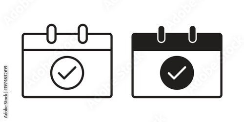 Appointment calendar icon design vector. Flat and line vector Icon Design