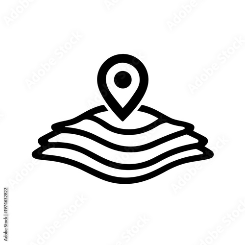Tableau sur toile Topographic Planning Icon