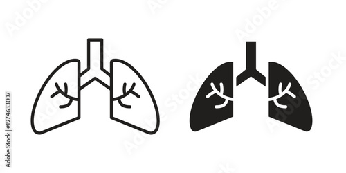 Asthma icon design vector. Flat and line vector Icon Design
