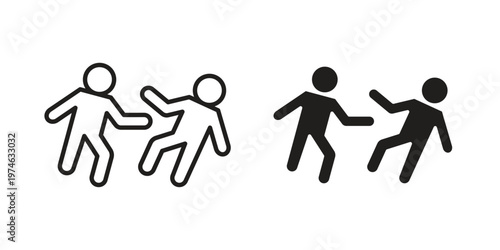 Assault icon design vector. Flat and line vector Icon Design