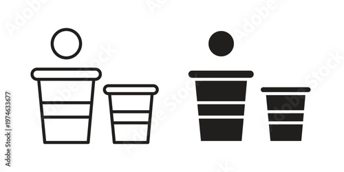 Beer pong icon design vector. Flat and line vector Icon Design