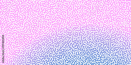 Abstract Reaction-diffusion or Turing pattern natural texture in coral purple gradient colour scheme. Linear design with biological shapes.Organic lines in memphis. abstract turing organic wallpaper.	