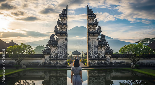 Serene Gateway to Majestic Mountains and Tranquil Reflecting Pool