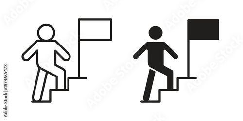 Career icon design vector. Flat and line vector Icon Design