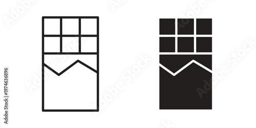 Chocolate icon design vector. Flat and line vector Icon Design