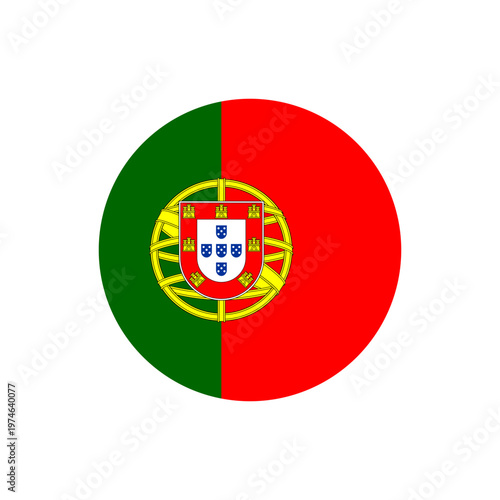 Free Download Flag of Portugal circle or round icon - GFXLoad