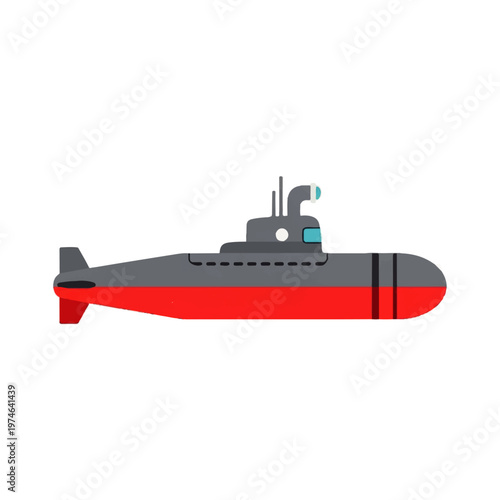 A simple illustration of a submarine, a vessel capable of underwater travel and exploration