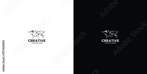 Tourism company logo design, tiptoe travel