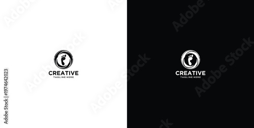 Tourism company logo design, tiptoe travel