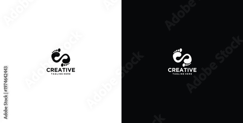 Tourism company logo design, tiptoe travel