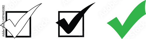 Check mark icon. Single and double ticks in green color vector illustration. Confirmation and read message status symbol. Used in chat, tasks, and notifications sign. 