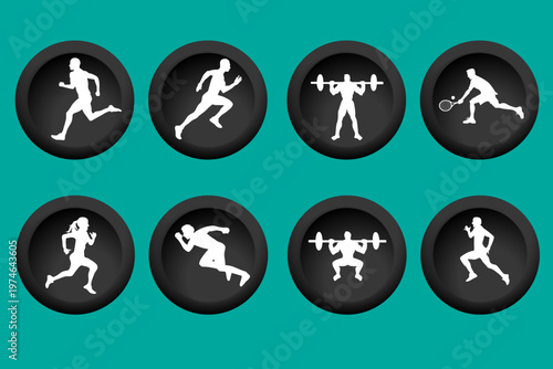 Sport Line Editable Icons set. Sport icons Pixel perfect. Contain baseball, basketball, soccer, and other sports