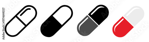 pharmaceutical pill capsule vector icon medicine