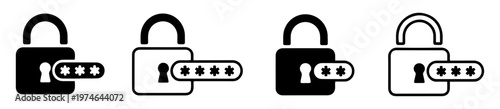 password padlock security code pin icon