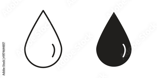 Drop icon design vector. Flat and line vector Icon Design