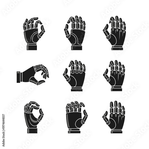 Robotic Hands Gesturing OK Sign, Technology and Future Concept