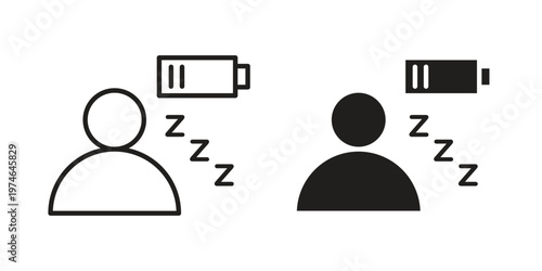 Fatigue icon design vector. Flat and line vector Icon Design