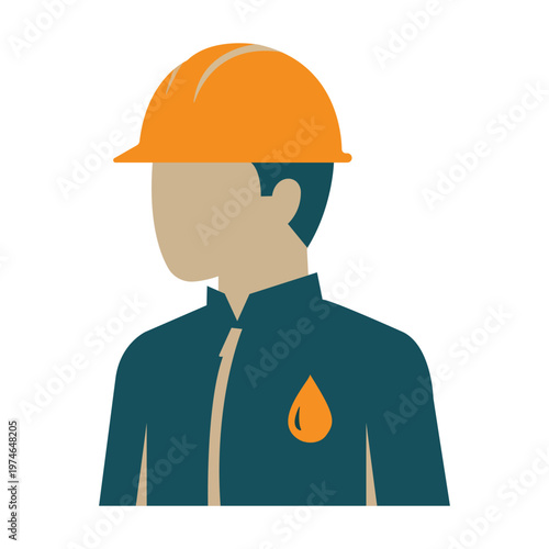 Engineer's Vision: A skilled engineer, distinguished by a hard hat and an emblem, stands ready to transform ideas into tangible realities.