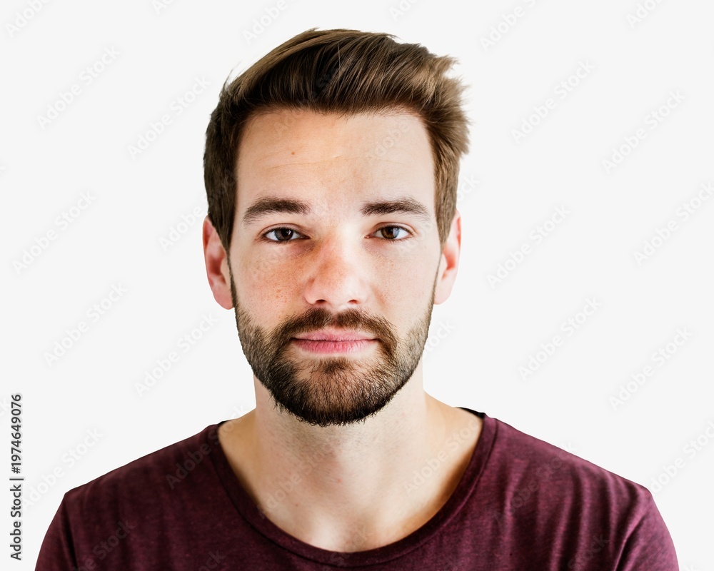 Fototapeta premium White bearded man isolated image