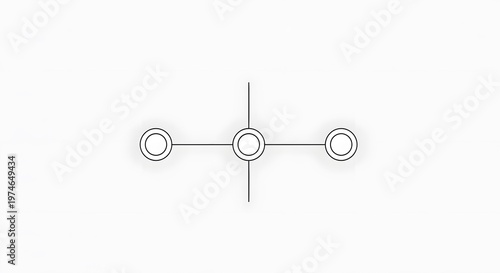 Minimal Abstract Geometric Line Diagram with Circles