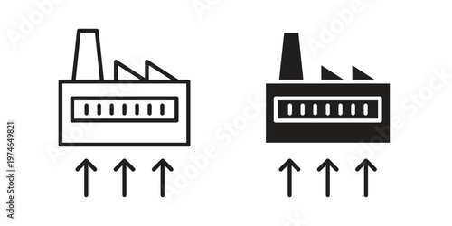 Geothermal Energy icon design vector. Flat and line vector Icon Design