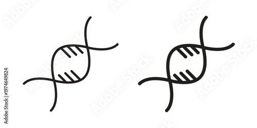 Genetic icon design vector. Flat and line vector Icon Design