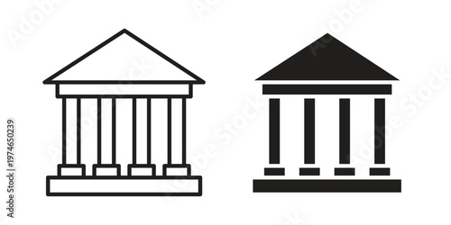 Government icon design vector. Flat and line vector Icon Design
