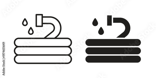Hose icon design vector. Flat and line vector Icon Design