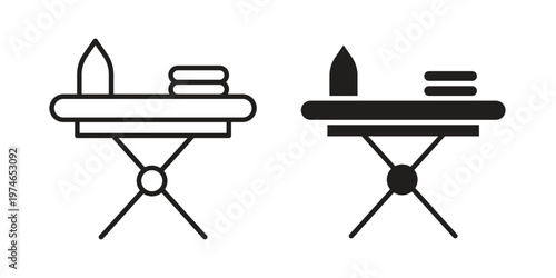 Iron board icon design vector. Flat and line vector Icon Design