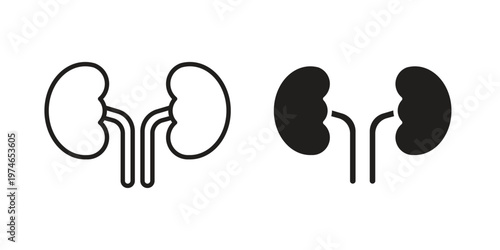 Kidney icon design vector. Flat and line vector Icon Design