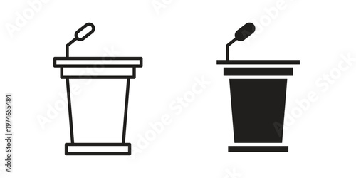 Lectern icon design vector. Flat and line vector Icon Design