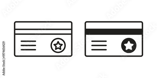 Loyalty card icon design vector. Flat and line vector Icon Design