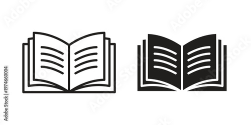open book icon design vector. Flat and line vector Icon Design