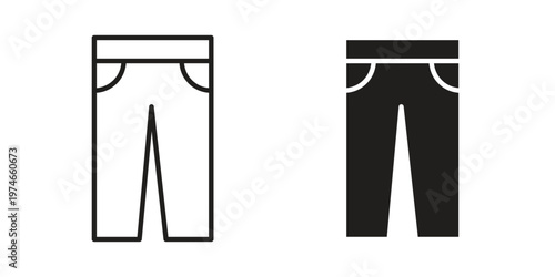 Pant icon design vector. Flat and line vector Icon Design