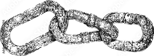 rustic metal chain link close up vintage connected heavy industrial links