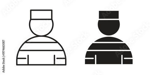 Prisoner icon design vector. Flat and line vector Icon Design