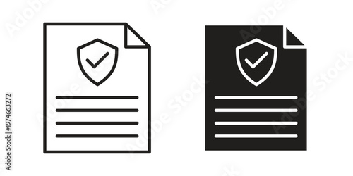 Privacy policy icon design vector. Flat and line vector Icon Design