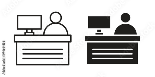 Reception icon design vector. Flat and line vector Icon Design